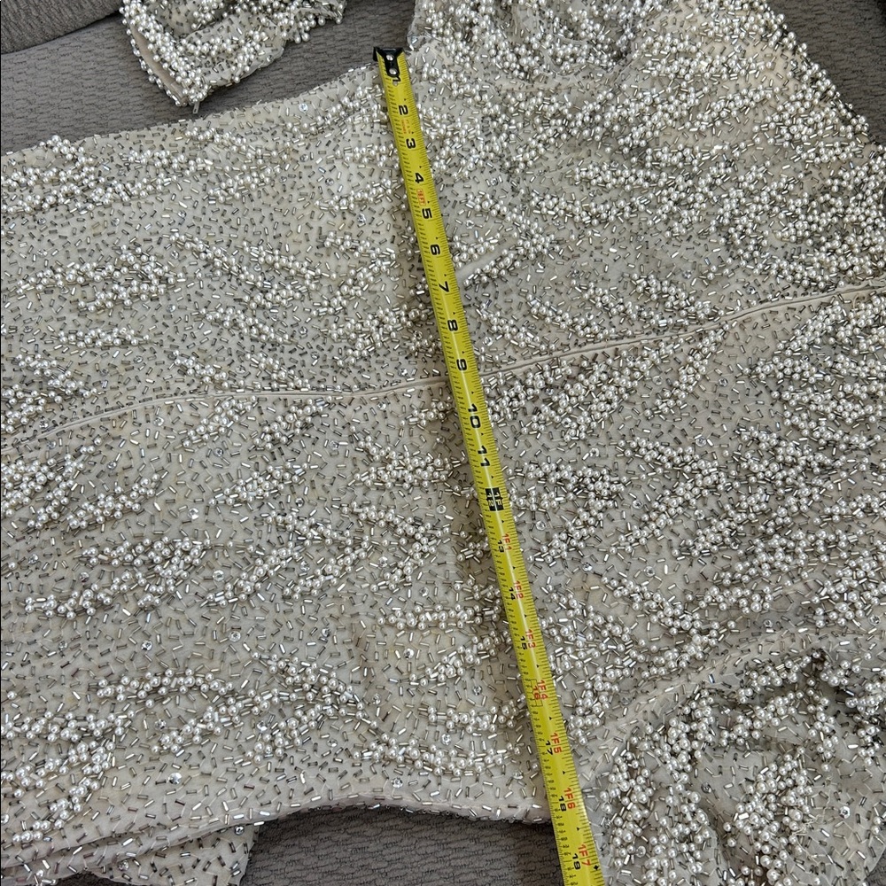 Vintage Amen Wardy silk beaded pearl dress - Picture 11 of 13